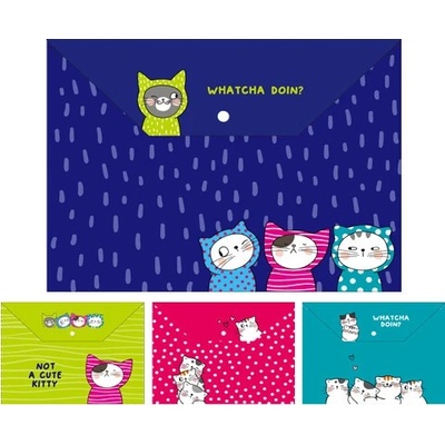 M&G PP A4 Obal s patentkou So Many Cats mix