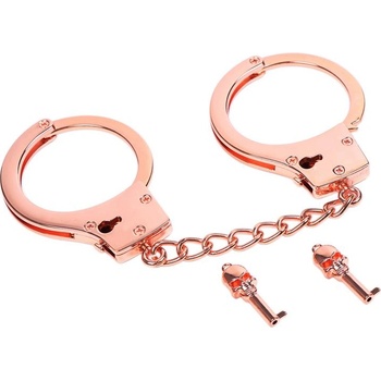 Image 1 of LateToBed BDSM Line Cuffs with Skull Keys Rose Gold