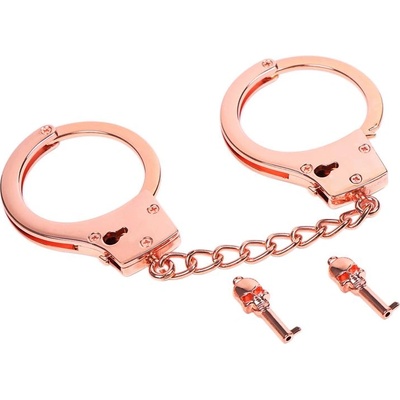 LateToBed BDSM Line Cuffs with Skull Keys Rose Gold