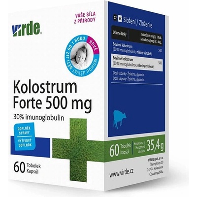 VIRDE Коластра (говежда) Форте / Kolostrum Forte 500 mg x 60 капсули | Virde (RE_351948 (DSN280) VIRDE)