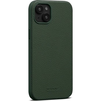 Woolnut kožený iPhone 15 Plus tmavo zelené