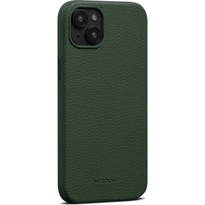 Woolnut kožený iPhone 15 Plus tmavo zelené