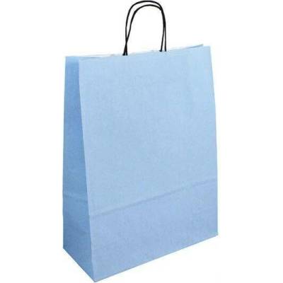 Papírová taška světle modrá Toptwist 320x140x420 mm s krouceným uchem