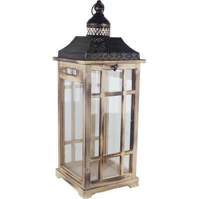 Dřevěná lucerna D6489/B – Zboží Dáma