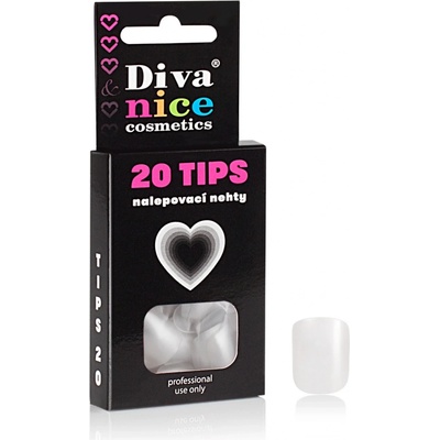 Diva & Nice Cosmetics Nalepovací umělé nehty TIPS 20 bílá perleťová 05 – Hledejceny.cz