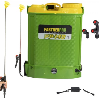 PartnerPro PP-14B Акумулаторна пръскачка 14 л. PARTNERPRO, 12V/8Ah, 3 вида дюзи
