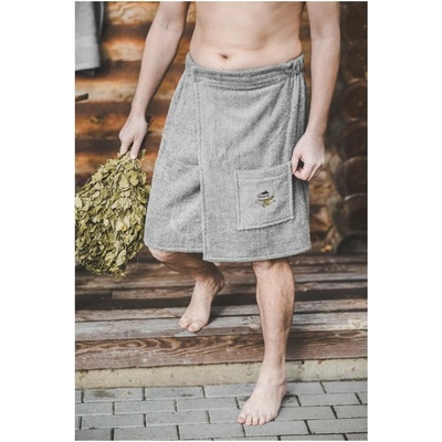 EVEI - Kilt do sauny pánský 55 x 150 cm, šedá