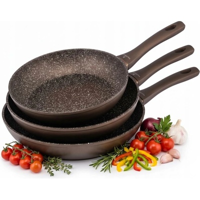 Valdinox Sada pánví Aurum – indukce, plyn, nepřilnavý povrch 20/24/28 cm