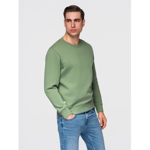 Ombre Clothing Мъжки суитшърт BASIC с кръгъл деколте - зелен Ombre Clothing Ombre Clothing | Zelen | МЪЖЕ | M