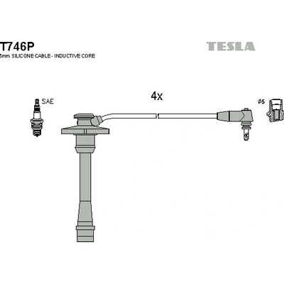 Sada zapaľovacích káblov TESLA T746P