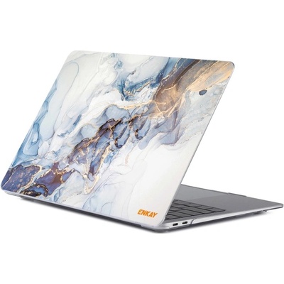 ENKAY 52971 MARBLE Puzdro pre MacBook Air 13 (M2 / M3 / M4) A2681 / A3113 / A3240 LIGHT BLUE