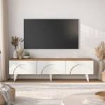 TopMebel ТВ шкаф Bono TopMebel от меламин в бял - дъб сепет цвят 150x32.3x42.1cm