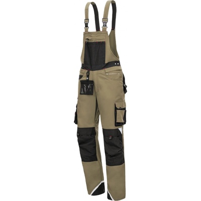 Nitras Motion TEX PRO FX pracovní kalhoty s laclem dlouhé khaki černá