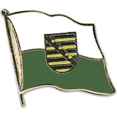 Odznak (pins) 20mm vlajka Sasko - farebný