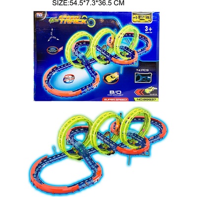 JOKO Autodráha Extreme 74ks 3 ks Fluorescenčné Slučky