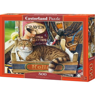 Castorland Пъзел Castorland от 500 части - Коте в щайга (B-53476)