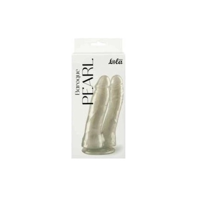 Pearl Drops Double pearlescent dildo Baroque Pearl White