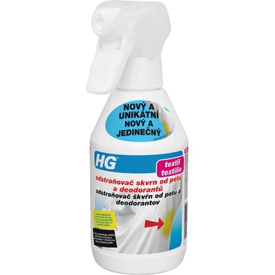 HG Čistiaci prostriedok odstraňovač škvŕn od potu a dezodorantov 250 ml