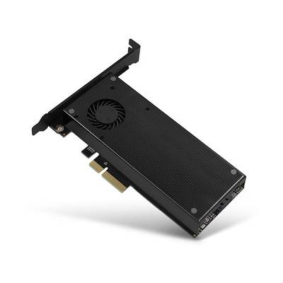 AXAGON PCEM2-DC, PCIe x4 - M.2 NVMe M-key + SATA B-key slot adaptér, chladič, LP