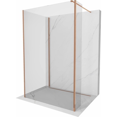 Mexen Kioto душ преграда Walk-in 100 x 95 x 30 см, прозрачен, розово злато (800-100-095-221-60-00-030)