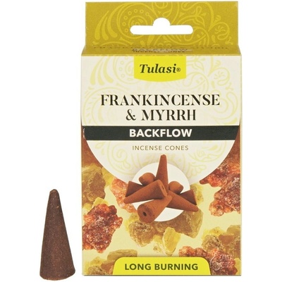 Tulasi Frankincense and Myrrh backflow indické vonné františky 10 ks – Zboží Dáma