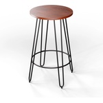 Blumfeldt Бистро маса, Hamilton, Ø60см, дървена стоманена рамка (GDM20-M60105) (GDM20-M60105)