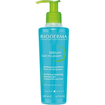 BIODERMA Sebium Gel Moussant почистващ гел за смесена и мазна кожа за жени 200 мл