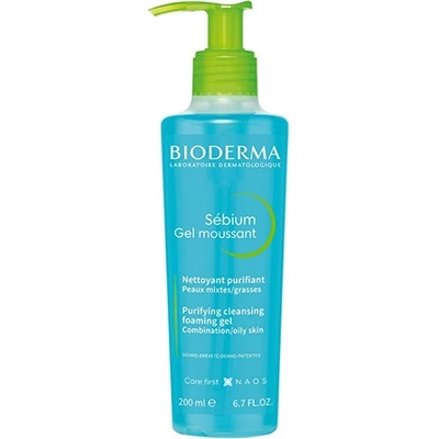 BIODERMA Sebium Gel Moussant почистващ гел за смесена и мазна кожа за жени 200 мл