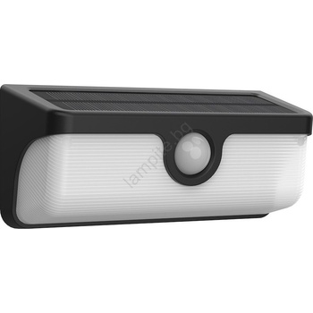 MILAGRO Led соларно стенно осветително тяло с сензор link led/5w/3, 7v ip65 черно (mi2900)