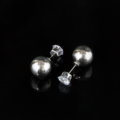 Šperk Holíč oceľové náušnice s kamienkom ONS250