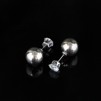 Šperk Holíč oceľové náušnice s kamienkom ONS250