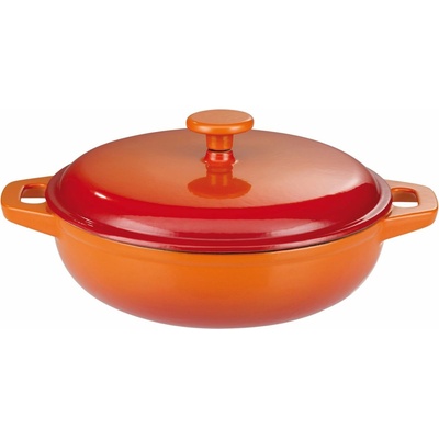 GSW Liatinový hrniec na dusenie/pekáč/tajin hrniec na dusenie, oranžová, 30 cm 100290572