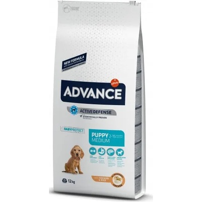 Advance Dog Medium Puppy - пилешко и ориз, високачествена храна за подрастващи кучета от средните породи, до 1 година, Испания - 3 кг
