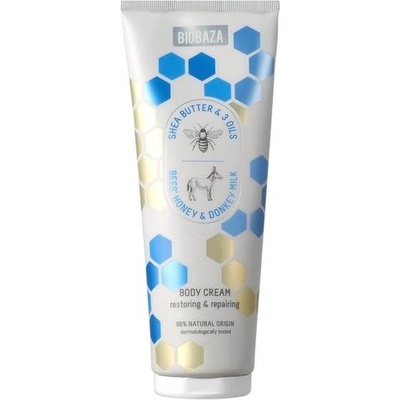 Biobaza Bees & Donkeys Лосион за тяло със сквалан, мед и магарешко мляко, 250 ml