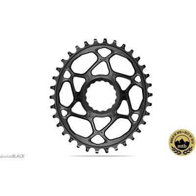 Absolute Black absoluteBLACK OVAL pre Race Face prevodník, 28T, offset 6 mm, čierna