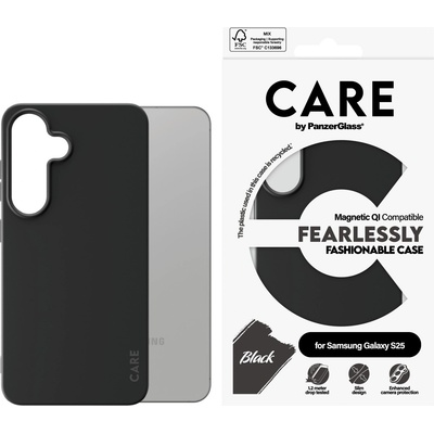 Panzer Калъф CARE - Fashionable, Galaxy S25, Qi, черен (5715685016523)