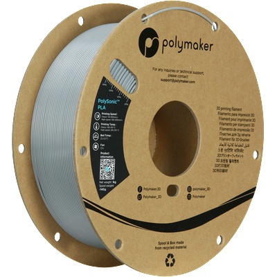 Polymaker PolySonic PLA Grey - 1, 75 mm / 1000 g (PA12003)