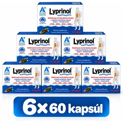 Lyprinol pri záp. Klbov a dých.ciest 6 x 60 kapsúl