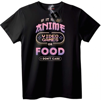 NOONEBRAND Тениска Аниме, Игри и Храна - 2XL, White