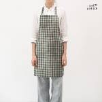 Linen Tales Ленена престилка Forest Green Gingham - Linen Tales (LT-APD-SM-FGRCH)