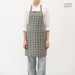 Linen Tales Ленена престилка Forest Green Gingham - Linen Tales (LT-APD-SM-FGRCH)