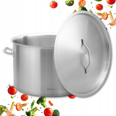 KINGHoff Gastronomický Hrnec s víkem 32 litrů 40x26 cm Ocel Indukční plyn