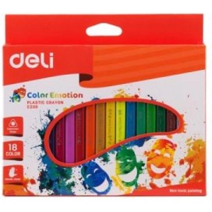  Пастели Deli Color Emotion 18цв. пластик 20010