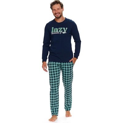 Lazy pánské pyžamo dlouhé tm.modré