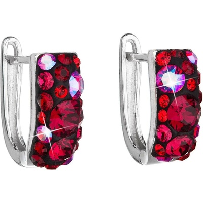 Evolution Group stříbrné s krystaly Crystals from Swarovski Cherry 31123.3 cherry