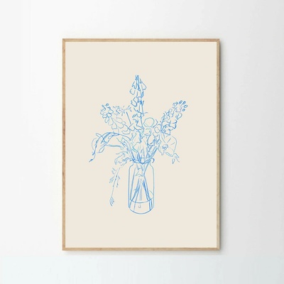 Moikka Plagát Flower Study by Chloe Purpero Johnson 50x70