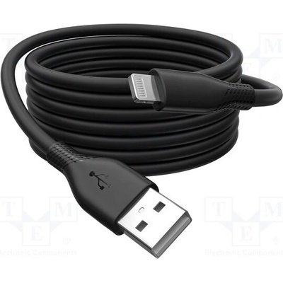 Digitus AK-600108-020-S USB 2.0; vidlice Apple Lightning,USB A vidlice, 2m, černý