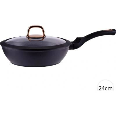 Perfect Home Granitová hluboká wok pánev na indukci s poklicí 24cm, Golden Line, 10487
