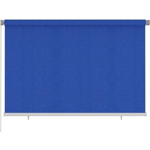 vidaXL Външна ролетна щора, 225(Ш)x140(В) см, синя, HDPE (312843)