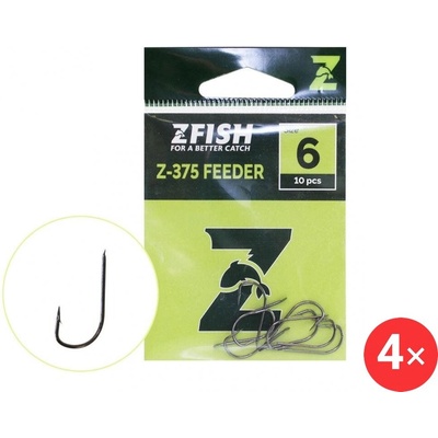 Zfish Feeder Hooks Z-375 Velikost 8 4 × 10 ks